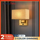 Axyaa LED Fabric Wall Sconce with Switch for Bedroom Living Room Hotel Home