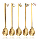 Axyaa Stainless Steel Cartoon Spoon Fork Set for Desserts and Coffee