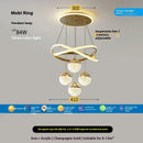 Axyaa LED Round Iron Ceiling Chandelier Pendant Lights
