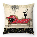 Axyaa Cartoon Cat Pattern Sofa Cushion Covers - Lovely Animal Pillowcase