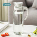 Axyaa Glass Water Pitcher Carafe with Lid and Handle