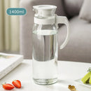 Axyaa Glass Water Pitcher Carafe with Lid and Handle