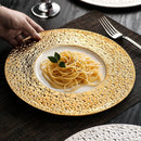 Axya Ceramic Electroplated Dinner Plate ‑ Restaurant Specialty Tableware