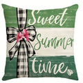 Axyaa Flower Bottle Bow Printed Pillowcase - Living Room Decoration