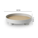 Axyaa Nordic White Ring Tray - Decorative Storage Tray for Tableware and Jewelry
