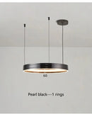 Axyaa Luxury Electroplated Circular Hall Light: Modern, Simple, Atmospheric Pendant