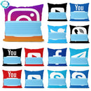 Axyaa Soft Mask Cushion Cover Set - Home Decor Pillowcase Collection