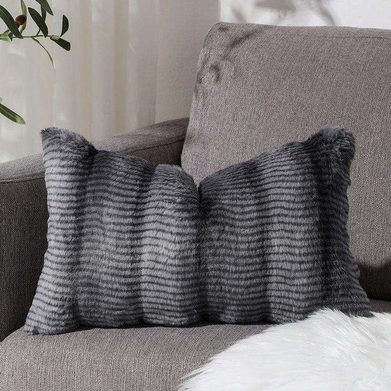 Axyaa Winter Plush Pillow Cover - Cozy Home Decor for Sofa, Couch, Bed