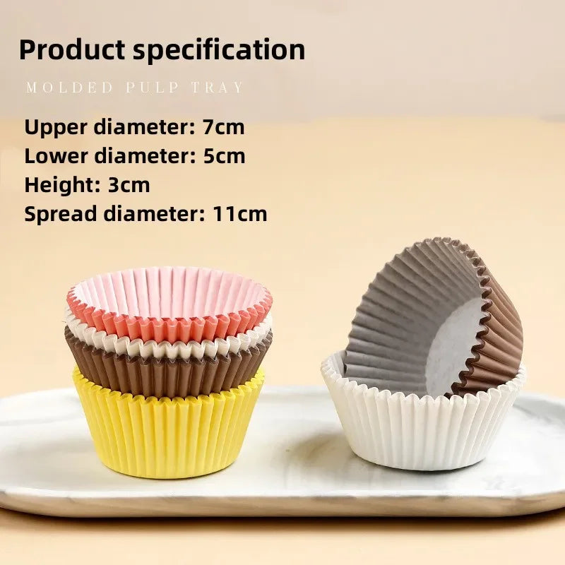 Axyaa Baking Paper Cupcake Moulds 100Pcs Waterproof Greaseproof Disposable Muffin Holders