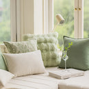 Axyaa Cream Style Matcha Green Cushion Cover 45X45 - Soft and Simple Decor Pillowcase