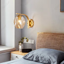 Axyaa Glass Lampshade Wall Lamp: Creative European Style LED Fixture for Bedroom, Living Room