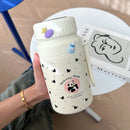 Axyaa Cute Animals Thermos Bottle | Vacuum Flask with Tea Strainer for Travel