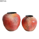 Axyaa Pomegranate Texture Ceramic Vase Modern Plant Pot Floral Room Decor
