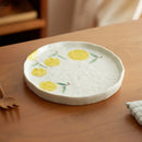 Axyaa Hand-painted Fruit Pattern Ceramic Plate Set for Elegant Dining