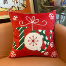 Axyaa Christmas Theme Embroidered Pillow Cushion Cover