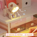 Axyaa Mini USB Rechargeable Cartoon Night Light - Bedroom Desktop Ornament & Ambient Light