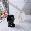 Axyaa Pee Pot Funny Resin Outdoor Statue Home Decoration Craft