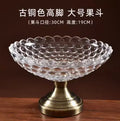 Axyaa Crystal Glass Double Layered Snack & Fruit Tray
