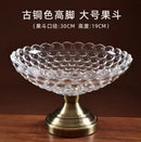 Axyaa Crystal Glass Double Layered Snack & Fruit Tray