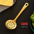 Axyaa Stainless Steel Kitchen Utensil Set - Hanging Dinner Colander Frying Spatula
