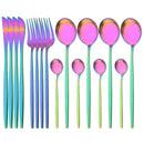 Axyaa Luxury Matte Stainless Steel Cutlery Set - 16 Piece Kitchen Tableware Silverware Set