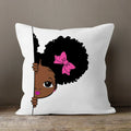 Axyaa Cartoon Girl Pillow Case: Soft Short Plush Cushion Cover for Sofa & Home Decor