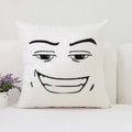Axyaa Man Face Print Plush Cushion Cover 50x50cm