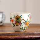 Axyaa Ceramic Teacups Flower Crafts Kung Fu Tea Sets Home Decoration Ornaments