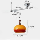 Axyaa Retro Glass Chandelier Light Fixture Solid Wood Pendant Lamp