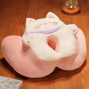 Axyaa Cat Nap Plush Pillow for Office or Classroom Desk Napping