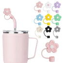 Silicone Straw Cover for Axyaa Tumblers – Cute Cup Topper with Flower Design