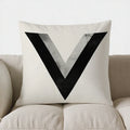 Axyaa Geometric V-Shaped Throw Pillow Cover - Modern Pattern for Sofa, Bedroom, Car