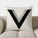 Axyaa Geometric V-Shaped Throw Pillow Cover - Modern Pattern for Sofa, Bedroom, Car