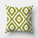 Axyaa Army Green Geometry Print Cushion Cover - Sofa Decor Pillowcase