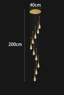 Axyaa Modern Crystal Chandeliers LED Ceiling Lamp for Living Room