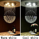 Axyaa Round Crystal Ceiling Chandelier - Elegant Ball Design LED Light Fixture