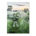 Green Leaf & Flower Scenery Canvas Wall Art Print by Axyaa for Modern Home Decor