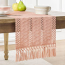 Axyaa Knotted Tassel American Style Table Runner for Home Decor