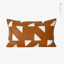 Axyaa Triangle Leather Cut Pillow - Nordic Living Room Decor