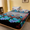 Axyaa Floral Fitted Sheet: Soft 100% Polyester, Vibrant Design for Bedroom Decor
