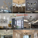 Axyaa Glass Chandelier: Industrial Retro Loft Living Room Lighting Fixtures