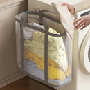 Axyaa Nylon Mesh Laundry Basket: Large Capacity, Portable, Foldable, Wall Mounted Organizer