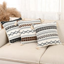 Axyaa Geometric Chenille Jacquard Sofa Cushion Covers Ethnic-Style Home Decor