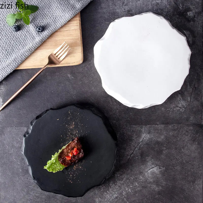 Axya Matte Irregular Ceramic Dinner Plate Set