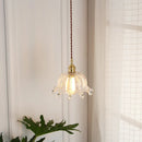 Axyaa Copper Glass LED Pendant Light: Modern Home Decor Hanging Lamp