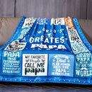 Axyaa Grandpa Flannel Throw Blanket: Soft & Cozy Gift from Grandkids