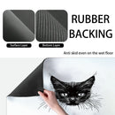 Axyaa Watercolor Black Absorbent Draining Mat - Quick Dry Kitchen & Bathroom Drain Pad