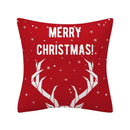 Axyaa Merry Christmas Print Sofa Cushion Decoration Pillowcase