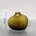 Axyaa Circular Glass Vase Desk Decoration Hydroponics Flower Pots Modern Decor