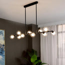 Axyaa Glass Ball Chandelier Suspension for Dining Room, Kitchen, Office - Modern Design